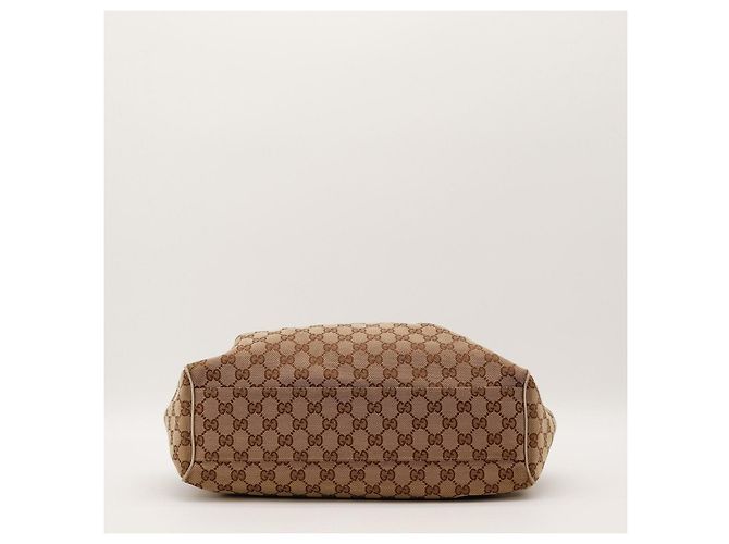 Borsa a tracolla Gucci Monogram Canvas Beige - vista 5