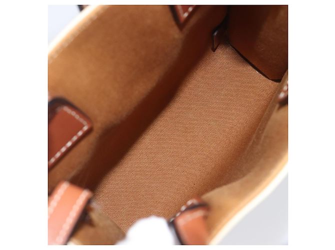 Céline CELINE Triomphe Mini Vertical Cabas Handtasche PVC 2way Ivory Gold Auth 211067V - Jerrillo - Ansicht 10