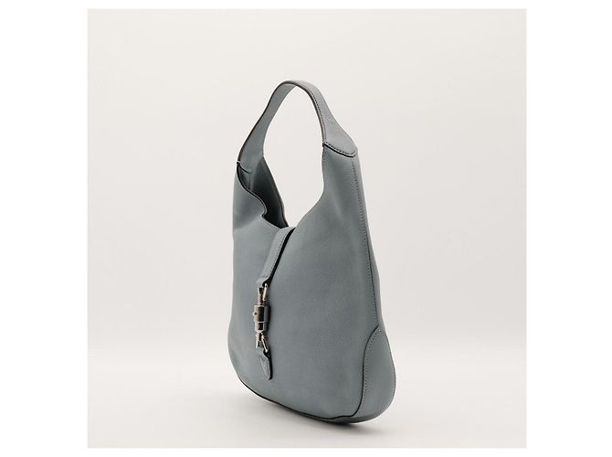 Borsa a tracolla Gucci Jackie 1961 in pelle azzurra - vista 2