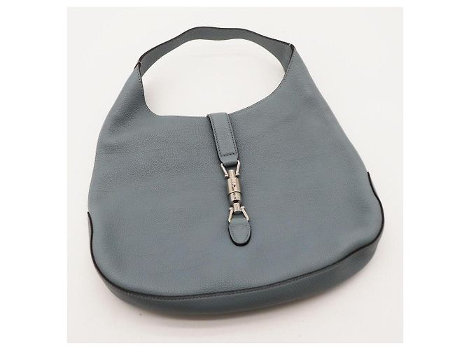 Borsa a tracolla Gucci Jackie 1961 in pelle azzurra - vista 6
