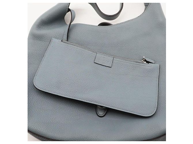 Borsa a tracolla Gucci Jackie 1961 in pelle azzurra - vista 8