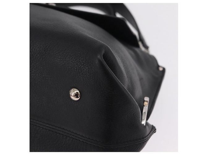 Salvatore Ferragamo Sofia Gancini Bag Leather 2way Black Silver Auth 210322V - Jerrillo - vue 15