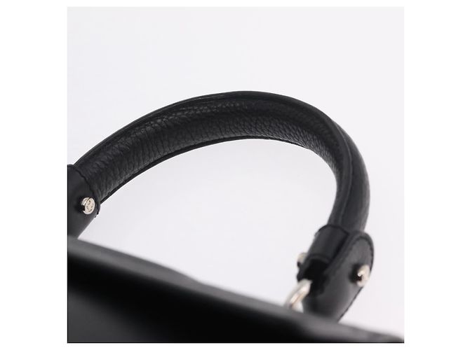 Salvatore Ferragamo Sofia Gancini Bag Leather 2way Black Silver Auth 210322V - Jerrillo - vue 8