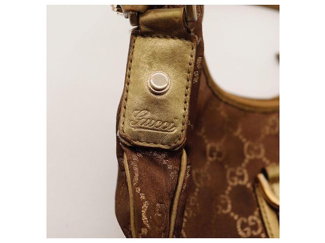 Bolsa Hobo Gucci Monogram Canvas Brown - vista 10