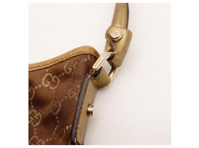 Bolsa Hobo Gucci Monogram Canvas Brown - vista 11