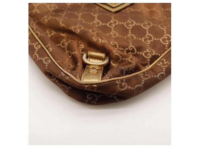 Bolsa Hobo Gucci Monogram Canvas Brown - vista 9