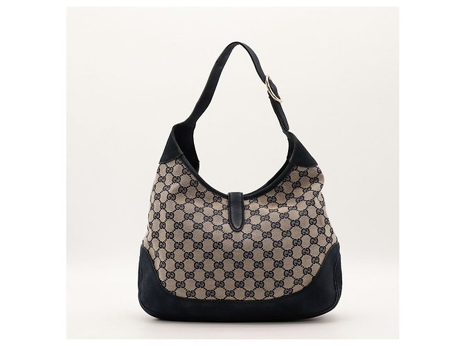 Borsa Hobo Gucci GG Canvas Pelle Navy Red - vista 3