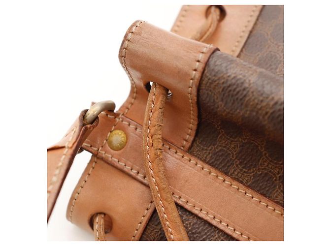 Céline Celine Monogram Bucket Bag Brown Leather - view 10