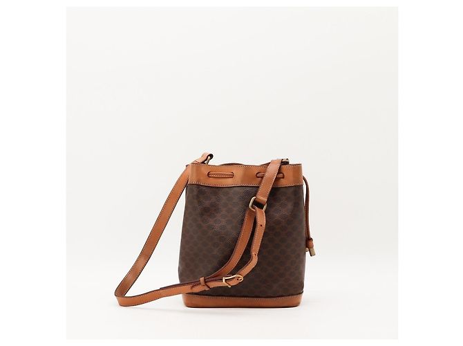 Céline Celine Monogram Bucket Bag Brown Leather - view 3