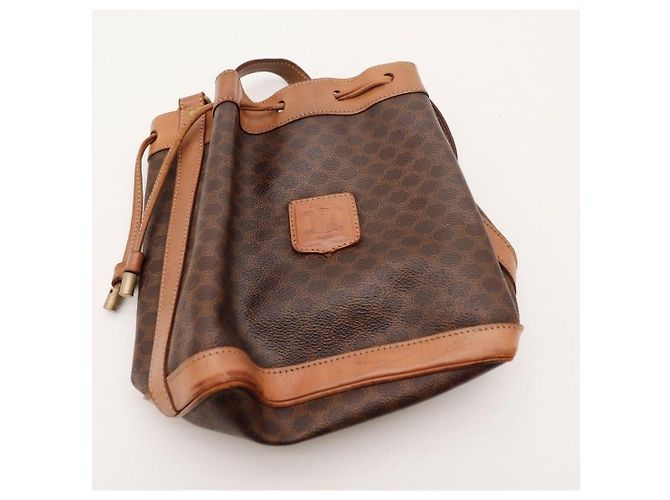 Céline Celine Monogram Bucket Bag Brown Leather - view 6