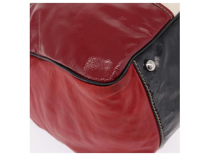 GUCCI Handtasche Leder Rot Silber Auth 207145 - Jerrillo - Ansicht 12