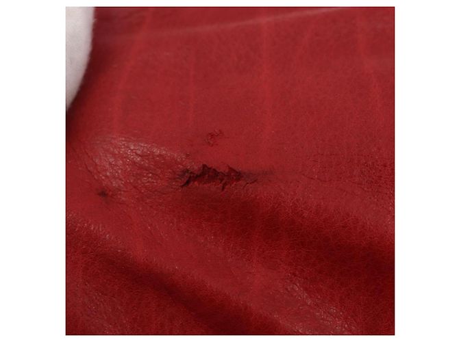 GUCCI Handtasche Leder Rot Silber Auth 207145 - Jerrillo - Ansicht 16
