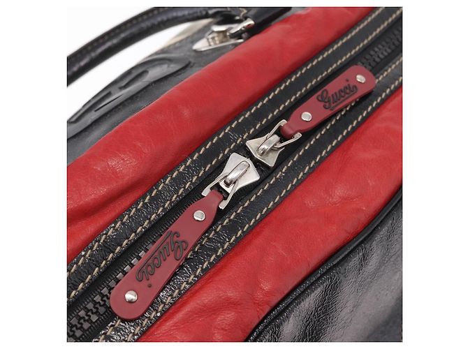 GUCCI Handtasche Leder Rot Silber Auth 207145 - Jerrillo - Ansicht 17