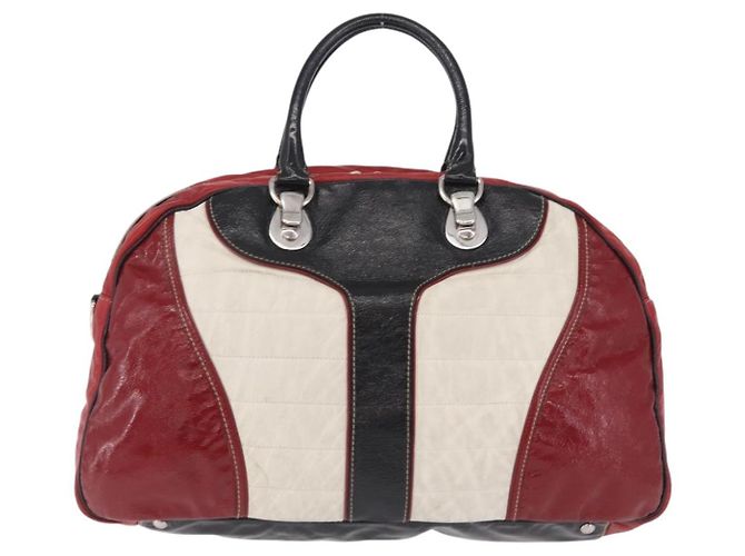 GUCCI Handtasche Leder Rot Silber Auth 207145 - Jerrillo - Ansicht 3