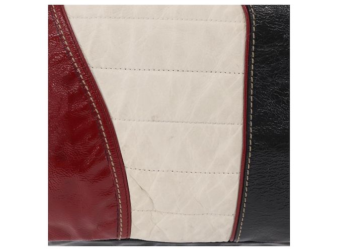 GUCCI Handtasche Leder Rot Silber Auth 207145 - Jerrillo - Ansicht 4