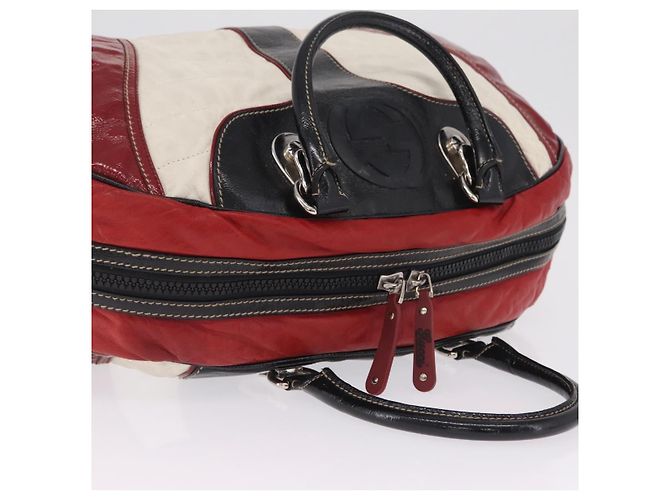 GUCCI Handtasche Leder Rot Silber Auth 207145 - Jerrillo - Ansicht 7
