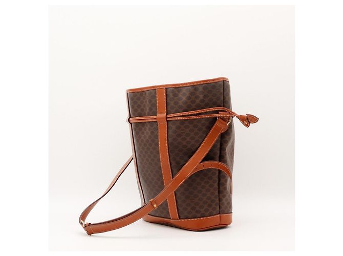 Céline Borsa Bucket Celine Monogram Canvas Pelle Brown - vista 4