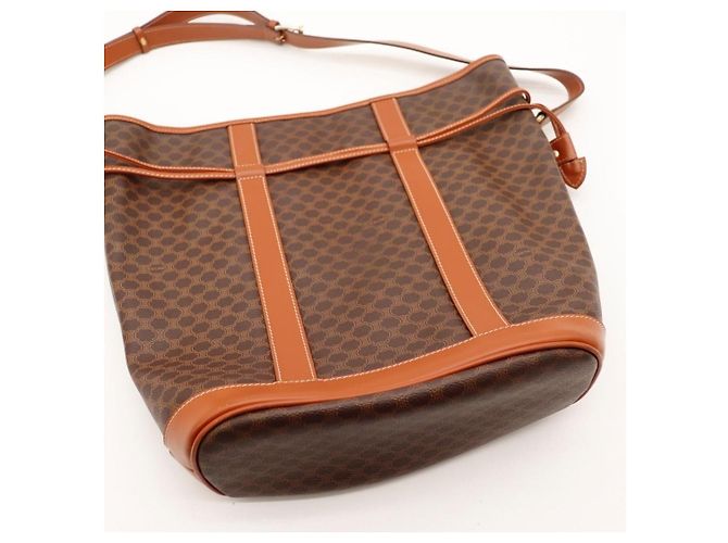 Céline Borsa Bucket Celine Monogram Canvas Pelle Brown - vista 6