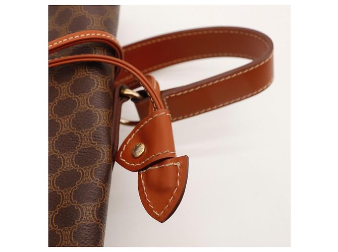 Céline Borsa Bucket Celine Monogram Canvas Pelle Brown - vista 9