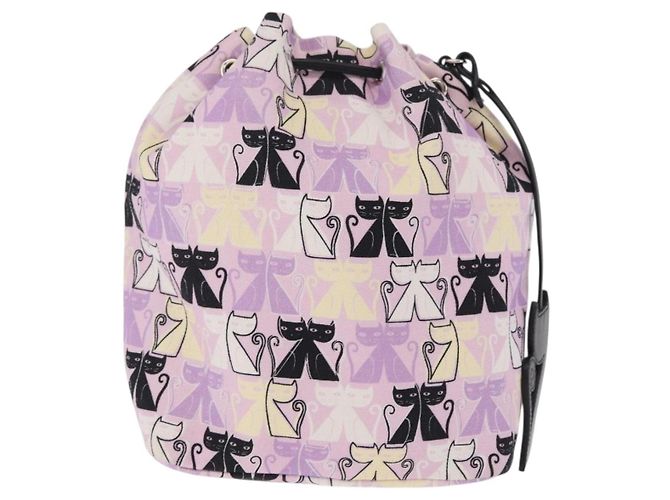Miu Miu Pouch Canvas Pink Silver Auth 212496A - Jerrillo - vista 3