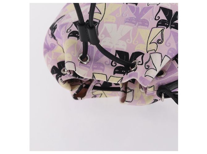 Miu Miu Pouch Canvas Pink Silver Auth 212496A - Jerrillo - vista 6