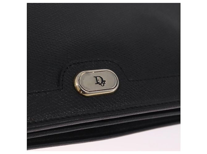 Christian Dior Chain Shoulder Bag Leather Black Gold Auth 212141A - Jerrillo - vista 14