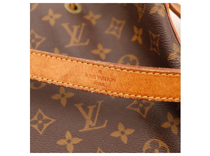Louis Vuitton Monogram Noe Beuteltasche aus Leder braun - Ansicht 10