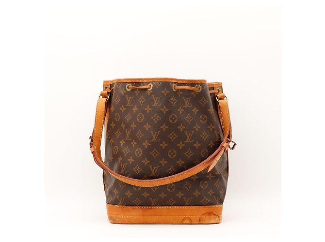Louis Vuitton Monogram Noe Beuteltasche aus Leder braun - Ansicht 3
