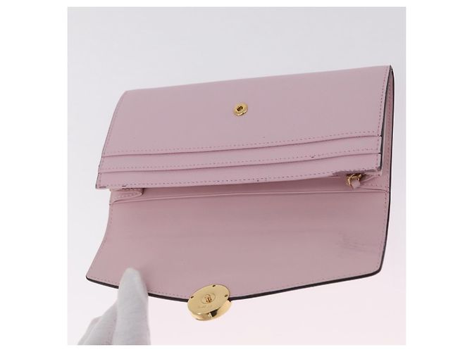 FENDI Continental Long Wallet Leder Rosa Gold Auth 212147M - Jerrillo - Ansicht 14