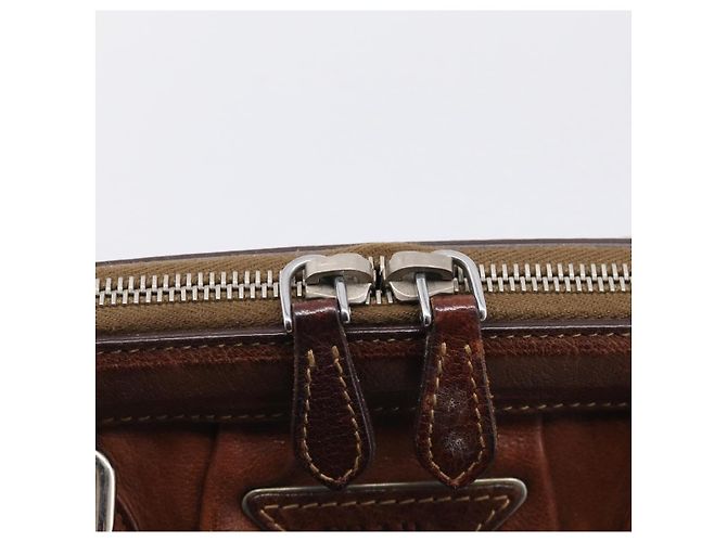 PRADA Tote Bag Cuero Marrón Plata Auth 211514V - Jerrillo - vista 18