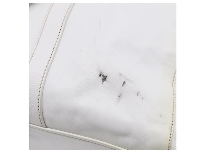 PRADA Tote Bag Leather White Silver Auth 211540A - Jerrillo - vista 19