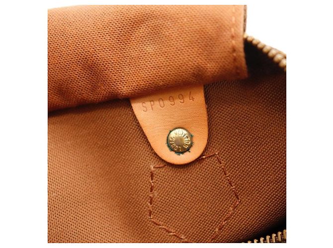Louis Vuitton Speedy 30 Monogram Canvas Brown Handbag - view 8