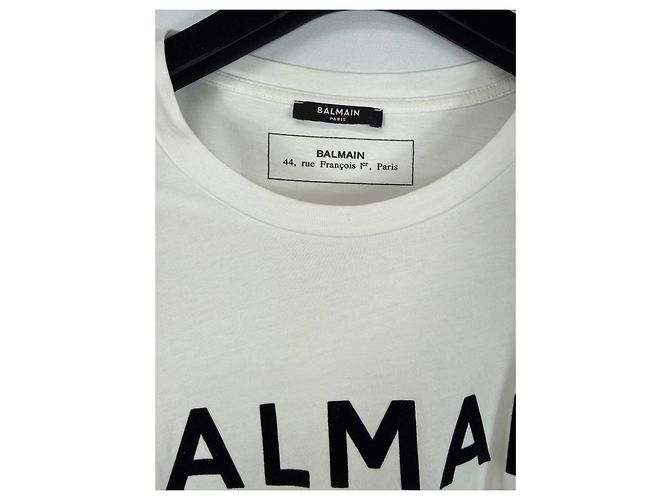 T-shirt Balmain Paris Logo en coton - Blanc - vue 3
