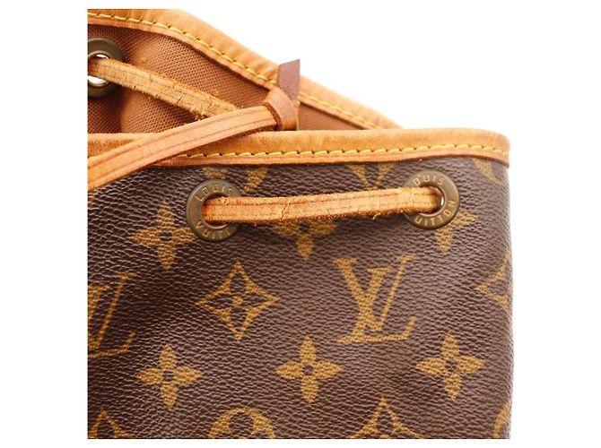 Louis Vuitton Monogram Noe Beuteltasche aus Leder braun - Ansicht 10