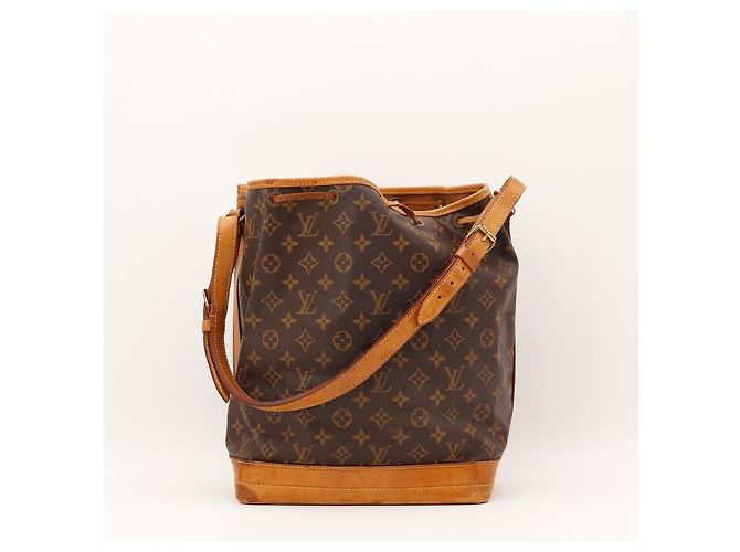 Louis Vuitton Monogram Noe Beuteltasche aus Leder braun - Ansicht 3