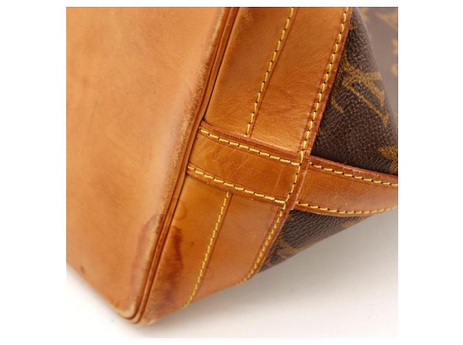 Louis Vuitton Monogram Noe Beuteltasche aus Leder braun - Ansicht 7