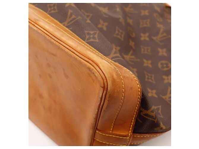 Louis Vuitton Monogram Noe Beuteltasche aus Leder braun - Ansicht 8