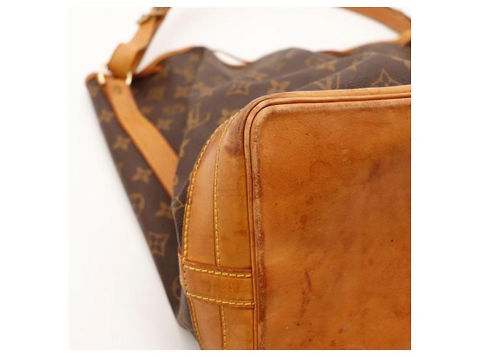 Louis Vuitton Monogram Noe Beuteltasche aus Leder braun - Ansicht 9