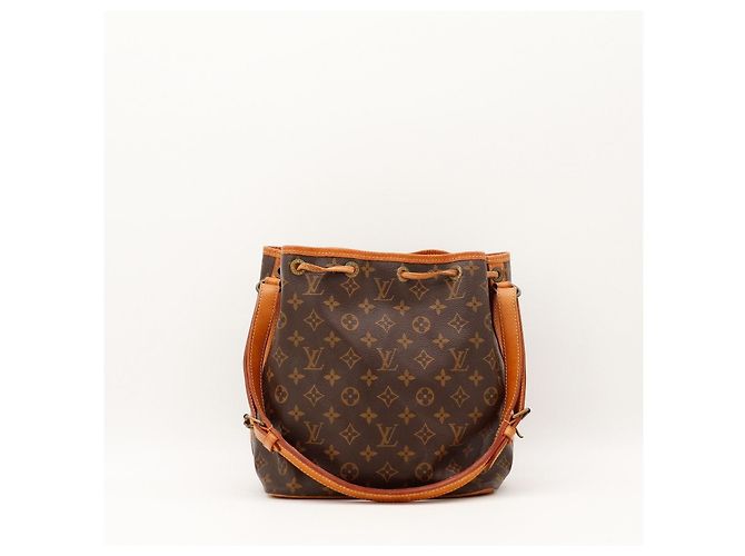 Borsa a secchiello Louis Vuitton Monogram Noe in pelle marrone - vista 3