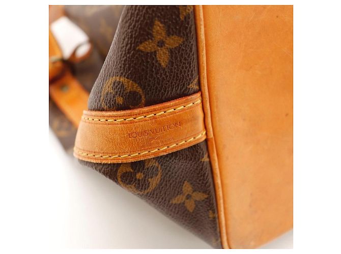 Borsa a secchiello Louis Vuitton Monogram Noe in pelle marrone - vista 7