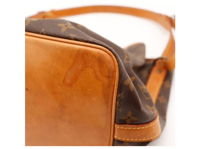 Borsa a secchiello Louis Vuitton Monogram Noe in pelle marrone - vista 8