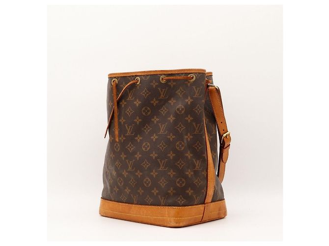 Louis Vuitton Monogram Noe Beuteltasche aus Leder Braun - Ansicht 2