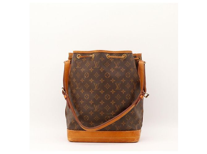 Louis Vuitton Monogram Noe Beuteltasche aus Leder Braun - Ansicht 3