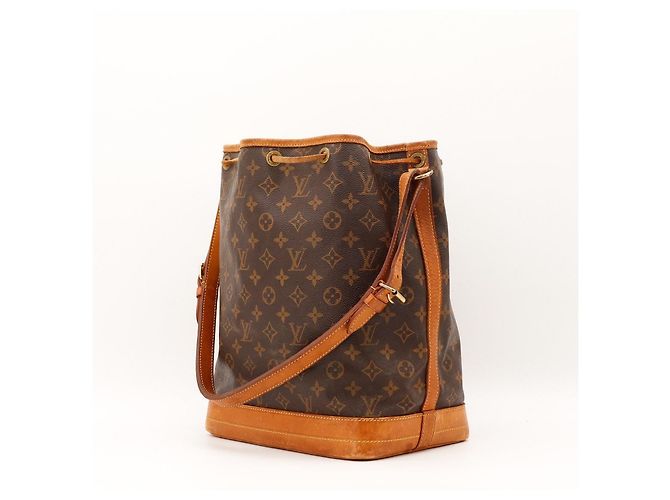 Louis Vuitton Monogram Noe Beuteltasche aus Leder Braun - Ansicht 4