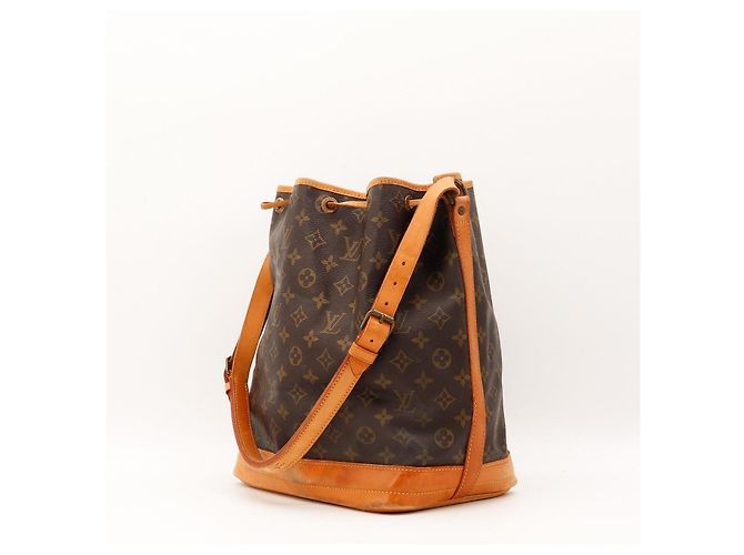 Louis Vuitton Monogram Noe Beuteltasche aus braunem Leder - Ansicht 4