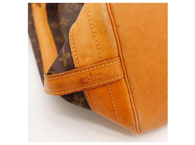 Louis Vuitton Monogram Noe Beuteltasche aus braunem Leder - Ansicht 7