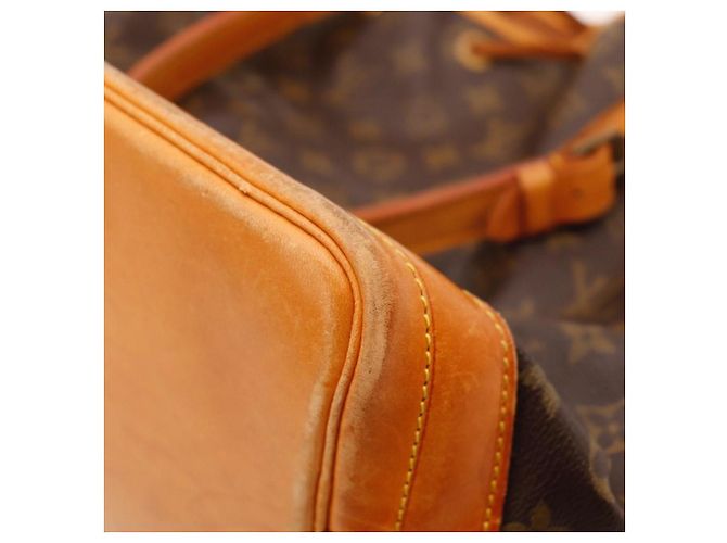 Louis Vuitton Monogram Noe Beuteltasche aus braunem Leder - Ansicht 8
