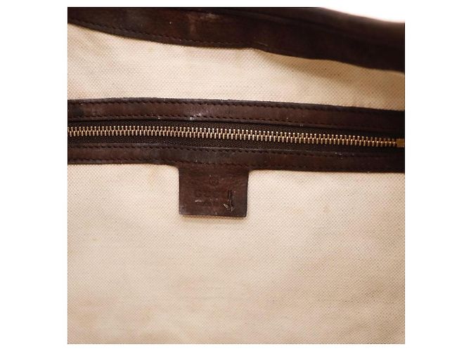 Bolsa Hobo Gucci Monogram Canvas Couro Brown - vista 6