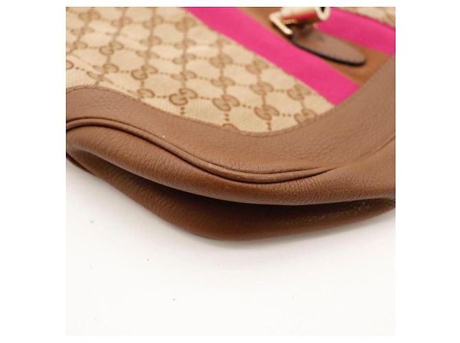Gucci Hobo Bag Beige Monogram Canvas Leather - Ansicht 11