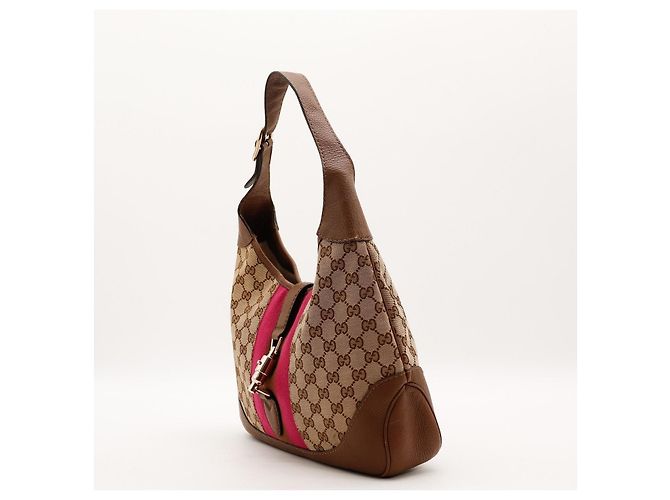 Gucci Hobo Bag Beige Monogram Canvas Leather - Ansicht 2